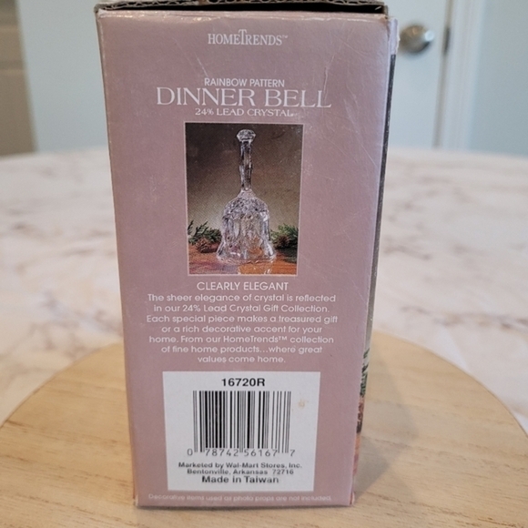 Vintage HomeTrends Rainbow Pattern Dinner‎ Bell 24% Lead Crystal - Picture 3 of 11